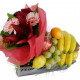 Basket of Flowers and Fruits
