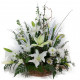 White Lilies Basket 